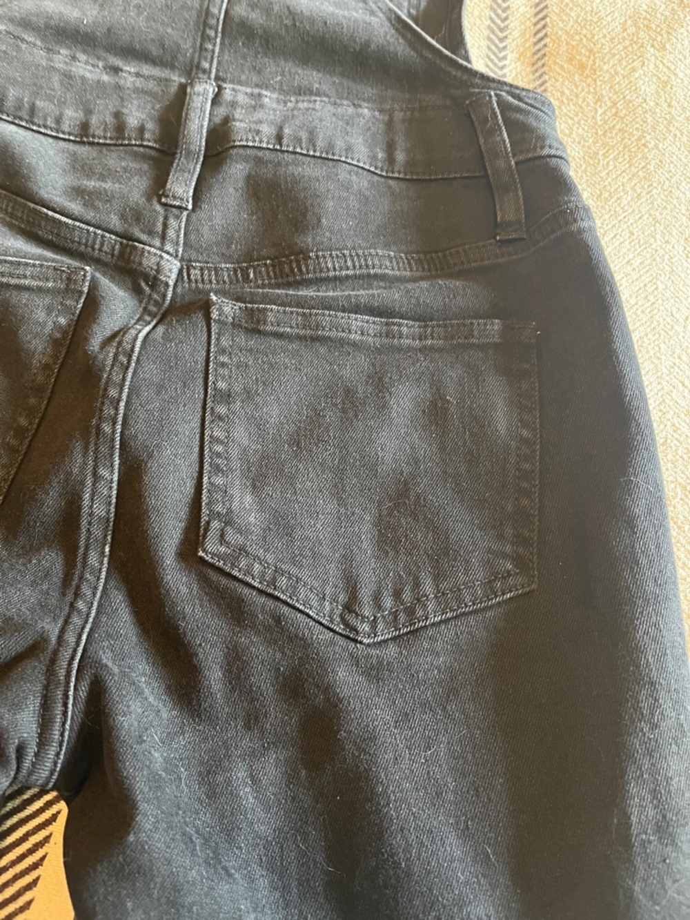 Madewell Black Denim Overalls with Adjustable Straps - Picture 6 of 9